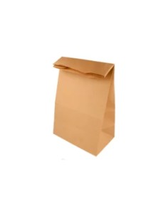 Bolsa SOS sin asas de papel Kraft natural 22+14×37 cm (500ud)